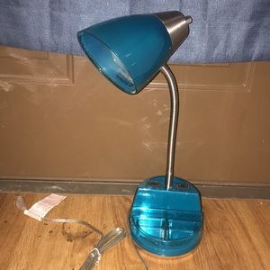 Teal desk lamp